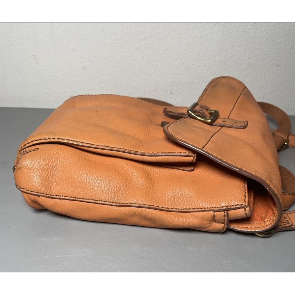 Fossil Long Live Vintage Reissue Flap Crossbody bag soft Orange Cowhide leather - Picture 6 of 14